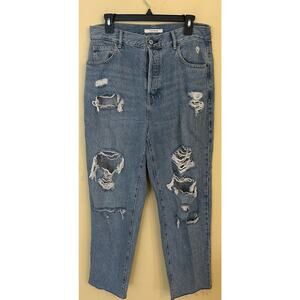 Women’s pac sun high rise straight distressed jeans size 30
